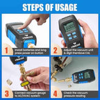 WISSCOOL Digital Micron Vacuum Gauge, Digital Pressure Tester Meter HVAC