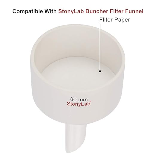 StonyLab Quantitative Filter Paper Circles, 74mm Diameter Cellulose Filter Paper - Image 2