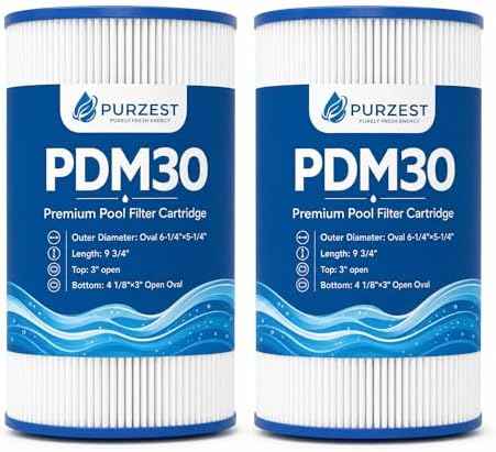 PDM30 Oval Spa Filter Compatible with Dream Maker Hot Tubs 461269, Filbur FC9940, Pleatco PDM30, 30 sq.ft Hot Tub Filter Cartridge - 2 Packs