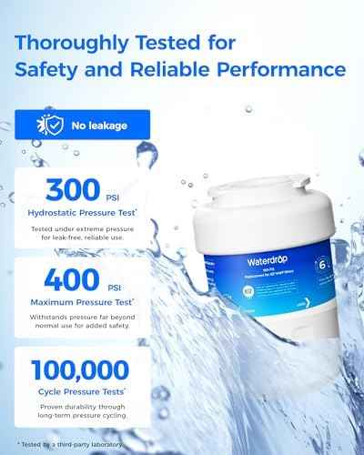 Waterdrop WD-F13 Refrigerator Water Filter Replacement for GE® MWF®, 3 Pack