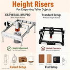 Laser Engraver 12W Laser Engraving Machine for Wood Metal Acrylic Glass Stone, DIY CNC Portable Laser Cutter 7.9" x 11.8" (Near A4) Offline Engraving Carverall K15 Pro Silvery, 12000mW, Class 1 - Field & Pure
