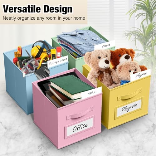 Teenyyou 10 Pack Fabric Storage Cubes 11 Inch Collapsible Cube Bins