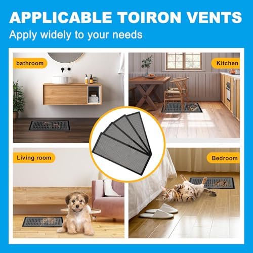 4 PCS Magnetic Vent Covers-4x10 Magnetic Air Vent Covers with Mesh