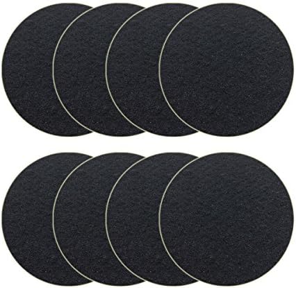 Becozofu 7.25 inch Kitchen Compost Bin Charcoal Filter Replacements, Compost Pail Replacement Carbon Filters, Round, Activated Charcoal, Set of 8 - Field & Pure