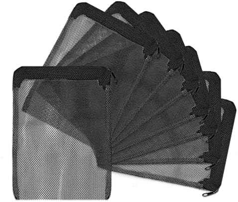 8 Pack Aquarium Filter Media Bags with Zipper Fine Mesh 7.8"x5.9"