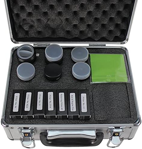 CelticBird 1.25" Eyepiece and Filter Set with a Carry Case-Telescope Accessory Kit (13 Piece) - 5pcs Plossl Eyepieces & 5pcs Color Filters & a 2X Barlow Lens & a Moon Filter & a Polarizing Filter - Field & Pure