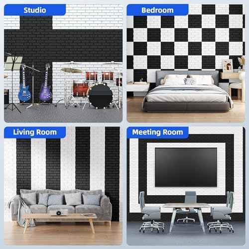 22 Pack Acoustic Panels with Self Adhesive Sound Proof Foam Panels for Wall