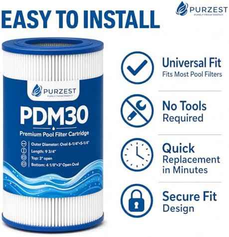 PDM30 Oval Spa Filter Compatible with Dream Maker Hot Tubs 461269, Filbur FC9940, Pleatco PDM30, 30 sq.ft Hot Tub Filter Cartridge - 2 Packs