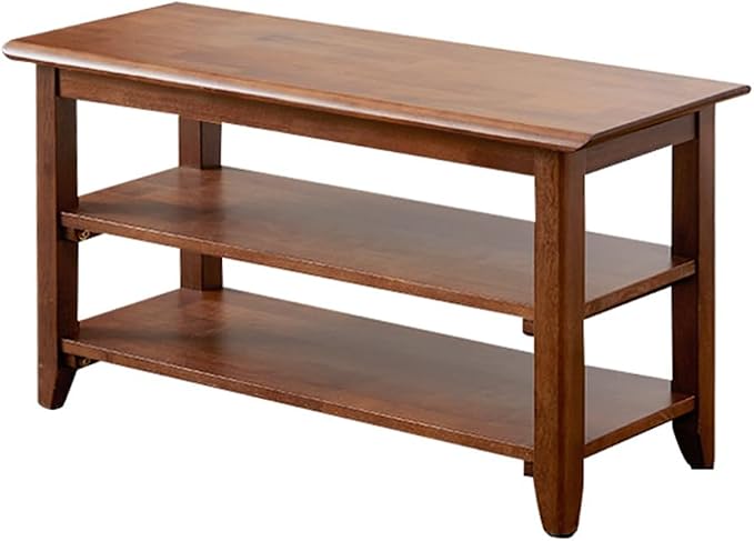 XKZG Storage Bench Wooden Shoe Rack Bench Rustic Solid Wood Entryway Bench - Image 10