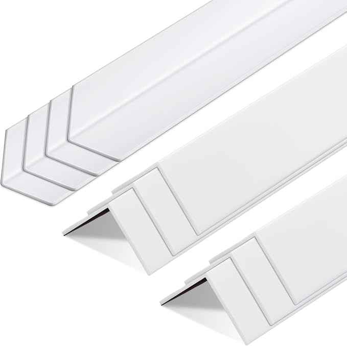 Sasylvia 10 Pcs Wall Corner Protector Guards, Vinyl 1-1/8 x 48 Inches Corner