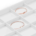Oirlv Premium White Leather Stackable Jewelry Tray 12 Grid Jewelry Drawer