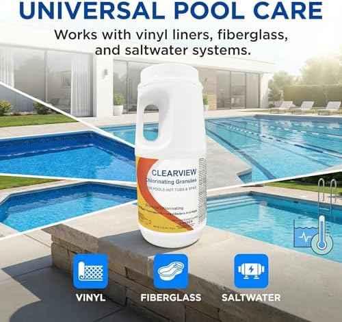 ClearView Calcium-Free Quick Dissolving Chlorine Granules for Spas, 2.2 Lbs