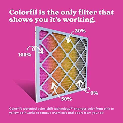 12x20x1 Air Filter by Colorfil | Color Changing Filters for Cat and