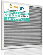 20x25x1 Reusable Electrostatic Air Filter, MERV 8 Washable HVAC AC Furnace Filter, Lasts a Lifetime, Permanent Air Replacement Filter, Breathe Fresher Home & Office(Actual Size: 19.75x24.65x0.82 Inch)