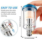 3 Pcs Compressed Air Filter Water Oil Separator 1/4 Inch NPT Inlet and Outlet Airbrush Filter Moisture Separator for Air Line Compressor Fitting, 90 PSI