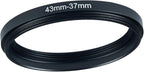 43mm to 37mm Step Up Ring Filter Adapter Black Metal Step up Adapter Rings by Unknown