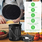 7 Pack Compost Bin Charcoal Filters Round Indoor Kitchen Compost Bucket Activated Charcoal Filters Replacements Sheets (6.7 Inch) - Field & Pure