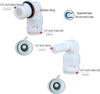 1/4" Inch Male Thread to Tube connector & 1/4" Stem elbow, NSF Certified - Image 2