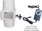 Inline Duct Fans 3 Inch 12V Extractor Fan 6W 47Cfm Plastic Variable Vent Blower - Image 4
