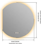 Bathroom Mirror, Dimmable LED Vanity Mirror Half Circle, Illuminated Mirror - Image 2