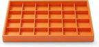 Oirlv Luxury Leather Ring Tray 24 Grid Jewelry Drawer Organizer Stackable