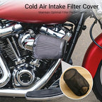 Cold Air Intake Filter Cover, Thickened Dust-proof Water-proof Motorcycle Universal Air Intake Cover Filter Sock for High Flow Cone Air Filter Compatible with Harley Davidson Touring (Large) - Field & Pure