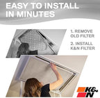 K&N 16X25X1 HVAC Furnace Air Filter, Lasts a Lifetime, Washable, Merv