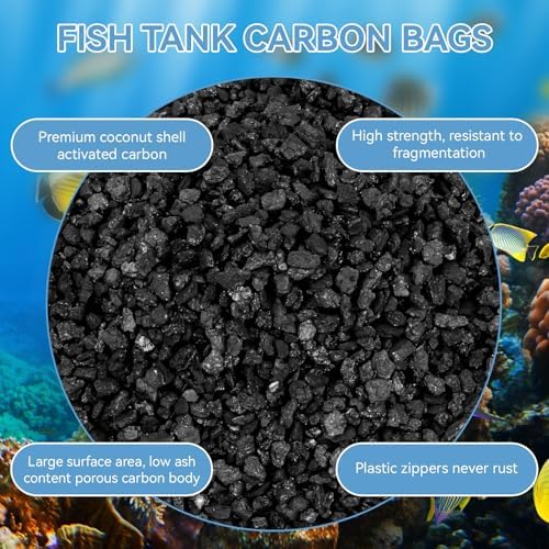 6 Pack Aquarium Activated Carbon Bags, Chemical Aquarium Filter Media, Activated Charcoal Fit for Marineland All C-Series and Magniflow Canister Filters, Rite-Size S, T and X, Fish Tank Carbon Filte - Field & Pure