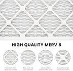 8x8x1 Air Filter MERV 8 (2-Pack), HVAC/Furnace AC Filter Replacement