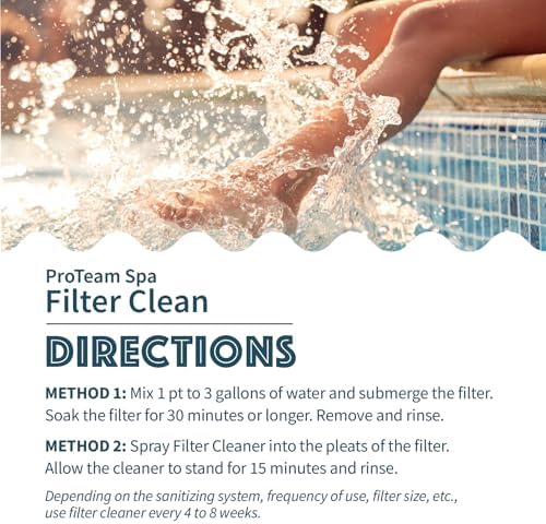 SplashWiz Proteam Spa Filter Clean - Spa Filter Cleaner for hot tub