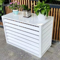 Pool pump covers for outside units, mini split covers for outside units, aluminum outdoor garden air conditioner cover, sturdy and durable, noise-proof, suitable for gardens, balconies, walls ( Color - Field & Pure