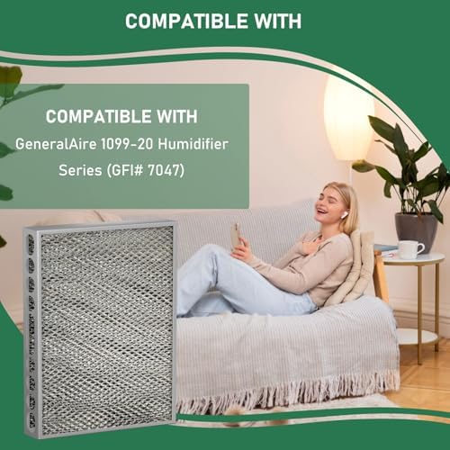 1099-20 Evaporator Pad Humidifier Vapor Water Filter Compatible with GeneralAire 1099 Humidifier Series Humidifier Replacement Evaporator Pad Media Filter 1099-20 GF # 7047 2-Pack - Field & Pure