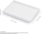 Oirlv Premium White Leather Stackable Jewelry Tray Flat Jewelry Organizer Tray