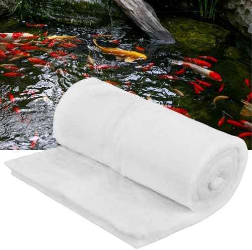 18" x 72" x 1" Thick Pond Filter Pad, High Density Pond Filter Media Roll, Cut-to-Size Aquarium Filter Sponge for Koi Ponds, Outdoor Ponds, Fish Tanks & Waterfall Filter