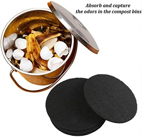 Resinta Compost Bin Filters - 12 Pack Refill Set, Round and Square - Field & Pure