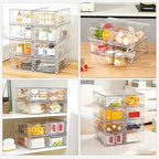 Clemate 8Pack Stackable Kitchen Storage Organizer,Pantry Organizers