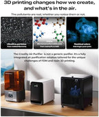 Creality Air Purifier for 3D Printer, Smoke Purifier with 360°All-Round Purification 250m³/h Turbo Airflow Real-Time PM2.5 Display-FDM 3D Printer Version
