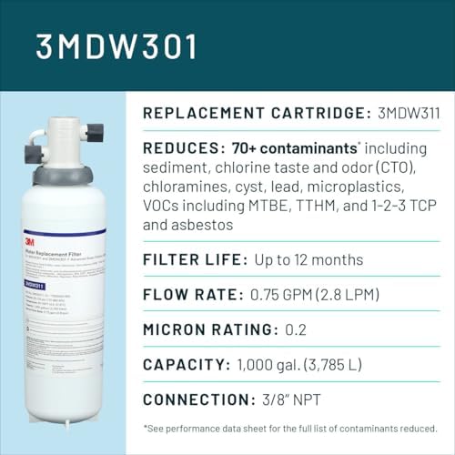 Aqua-Pure DW301 Under Sink Water Filter System, Removes Lead, VOC's