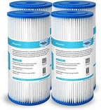 Membrane Solutions 50 Micron Pleated Water Filter Home 10"x4.5" Whole House Heavy Duty Sediment Replacement Cartridge Compatible with ECP10-1,ECP20-BB,R50-BBSA,FXHSC,CB1-SED10-BB (4 Pack)
