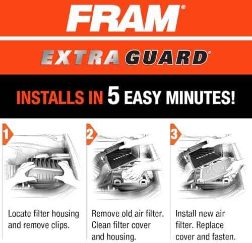 FRAM Extra Guard CA10578 Replacement Engine Air Filter for Select 2007-2012 Acura RDX (2.3L), Provides Up to 12 Months or 12,000 Miles Filter Protection