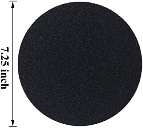 Becozofu 7.25 inch Kitchen Compost Bin Charcoal Filter Replacements, Compost Pail Replacement Carbon Filters, Round, Activated Charcoal, Set of 8 - Field & Pure