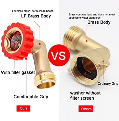 Lead-Free Brass 90 Degree Hose Saver,90°Hose Elbow Fitting Quick
