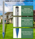 1721-1 1-1/4-Inch by 30-Inch Well Stainless Steel Drive Points, Heavy Duty Sand Points Well for Various of Soil, Drive Well Point
