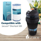 PURELINE 120 Sq Ft Pool Replacement Cartridge Filter, Compatible with Jacuzzi Sherlock 120, SHER120 - Field & Pure
