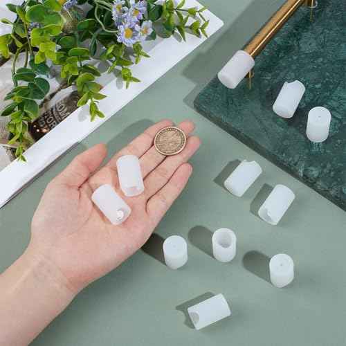 OLYCRAFT 12Pcs Clear Silicone Anti-Collision Corner Drawer Bumpers Cabinet Handle Protection Covers Corner Protector Round Silicone Cabinet Handle Guards for Shoe Vanity Drawer Kitchen - 0.7 inch