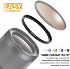 49mm to 58mm Step-up Adapter Rings Filter Adapter Black Metal Step Down Filter Ring Adapter Compatible with All Brand UV CPL ND Camera Lens Filter Stepping Rings (49mm-58mm) - Field & Pure