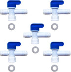 Water Storage Tank Ball Valve Pressure Relief Valve 1/4" inch FNPT to 1/4" Push by ESHIONG