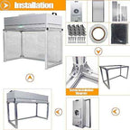 TECHTONGDA 110V Air Flow Clean Bench Dust Free Room Workshop Three Adjustable Speed Vertical Laminar Flow Hood HEPA-Filter for ISO 5 Cleanliness Dust Free Work 47.2x23.6x29 inch Working Area