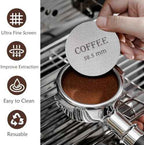 Puck Screen 58.5mm Reusable Puck Screen for Espresso Portafilter, 1.7mm Thickness 150μm 316 Stainless Steel Screen Filter Basket Compatible with Espresso Machine