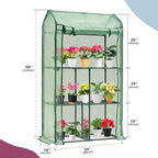 Purlyu Mini Greenhouse for Indoor Outdoor, Small Plastic Plant Green